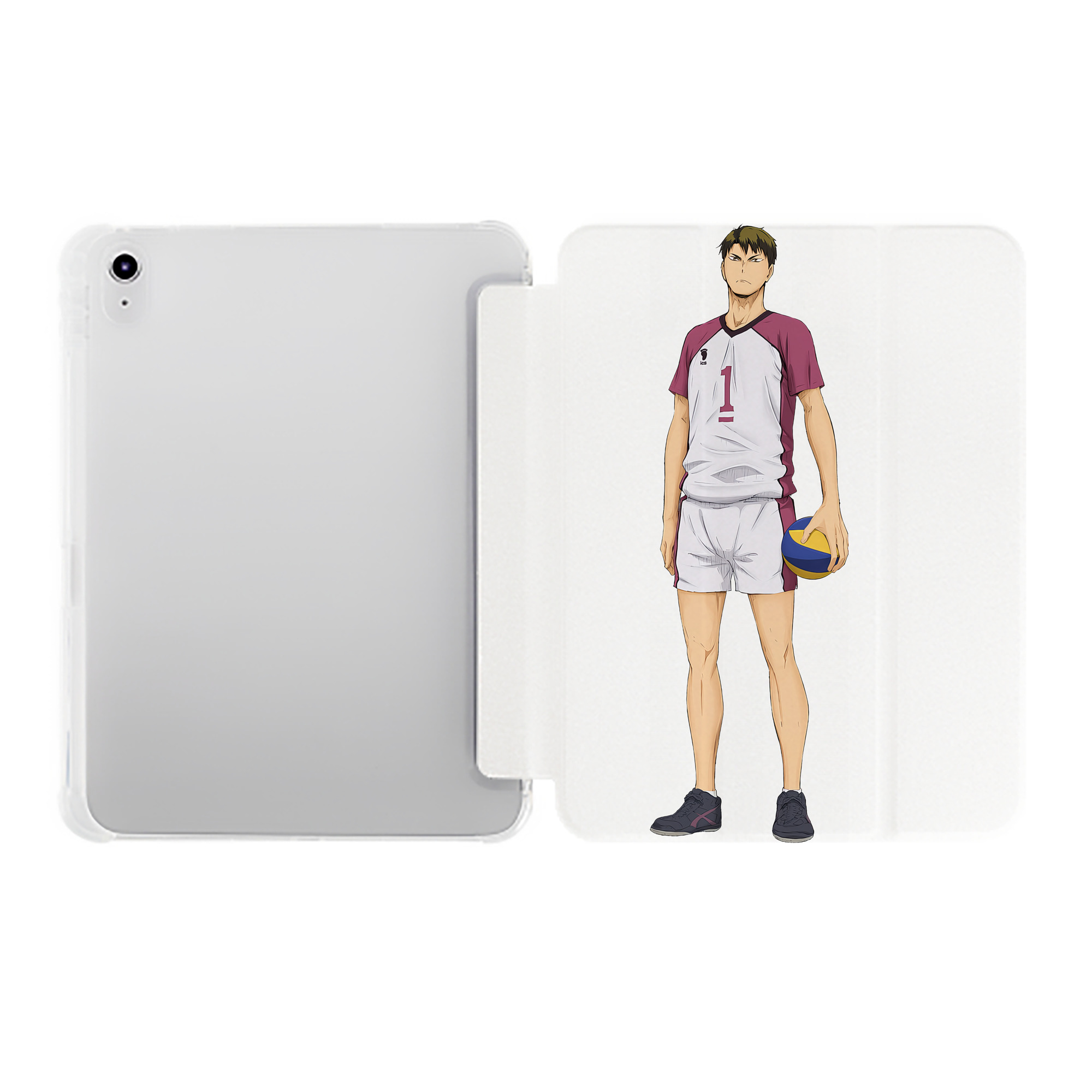 （画像用） ハイキュー!! Haikyu!! IPad ケース ペン収納付き 三つ折りスタンド PUレザー×シリコン 対応機種9.5/10.5/10.9インチ